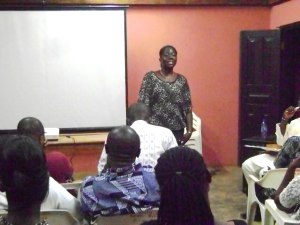 Irene Asante of Barclays Bank addresses participants